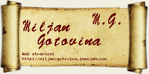 Miljan Gotovina vizit kartica